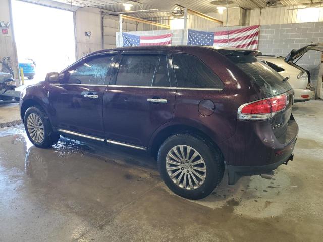 2LMDJ6JK1BBJ00935 - 2011 LINCOLN MKX BURGUNDY photo 2