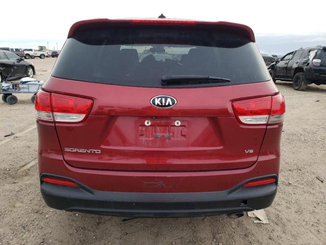 5XYPG4A51HG195835 - 2017 KIA SORENTO LX RED photo 6