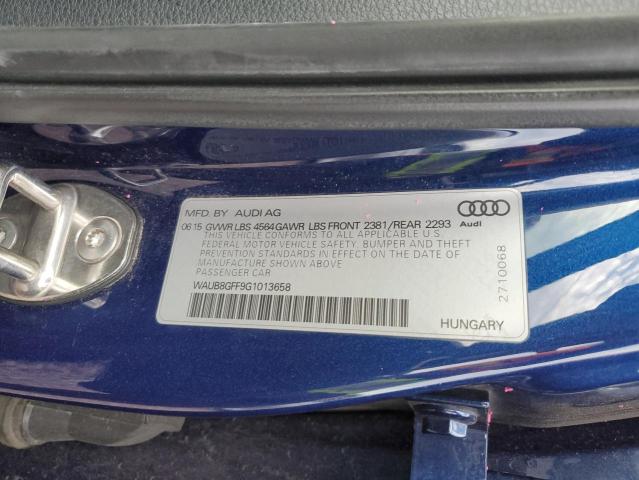 WAUB8GFF9G1013658 - 2016 AUDI A3 PREMIUM BLUE photo 12