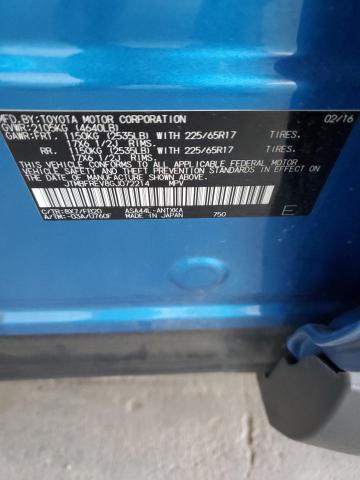 JTMBFREV8GJ072214 - 2016 TOYOTA RAV4 LE 蓝色 照片 14