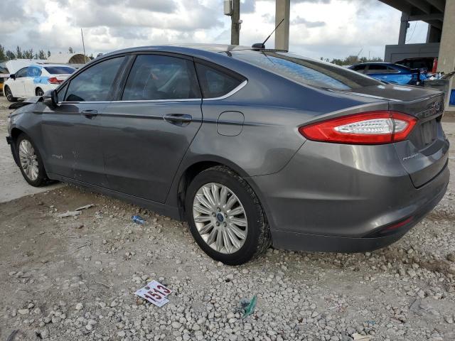 3FA6P0LU5ER260685 - 2014 FORD FUSION SE HYBRID GRAY photo 2