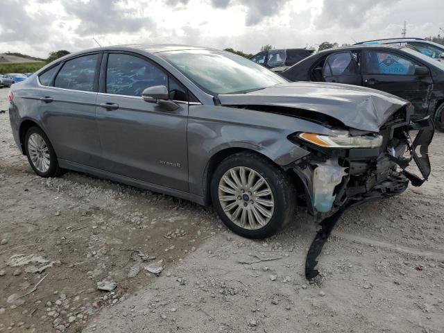 3FA6P0LU5ER260685 - 2014 FORD FUSION SE HYBRID GRAY photo 4