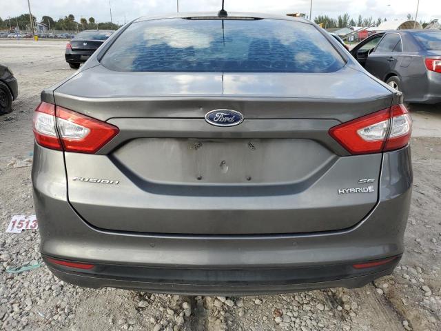 3FA6P0LU5ER260685 - 2014 FORD FUSION SE HYBRID GRAY photo 6