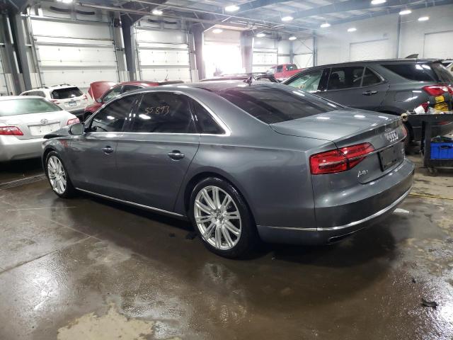 WAU32AFD3FN002938 - 2015 AUDI A8 L QUATTRO GRAY photo 2