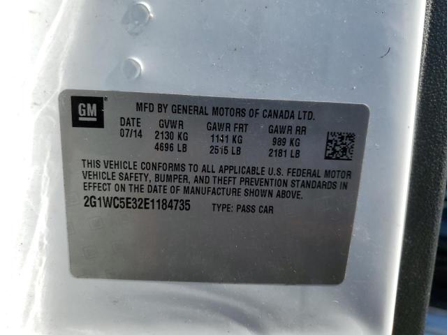 2G1WC5E32E1184735 - 2014 CHEVROLET IMPALA LIM LTZ WHITE photo 12