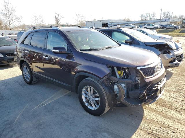 5XYKT4A6XEG514093 - 2014 KIA SORENTO LX BURGUNDY photo 4