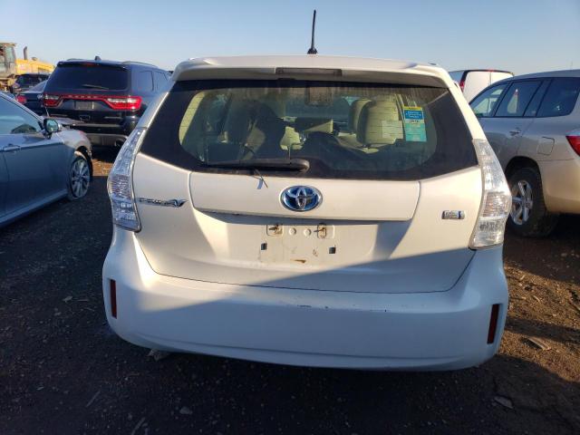 JTDZN3EU8EJ006930 - 2014 TOYOTA PRIUS V WHITE photo 6