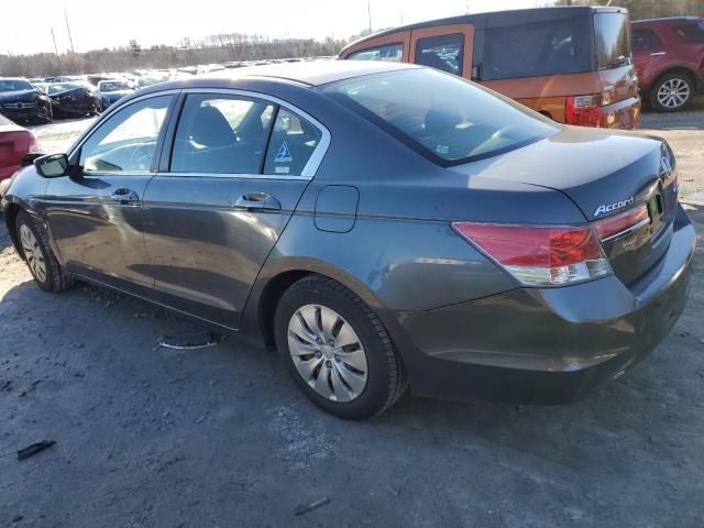 1HGCP2F3XCA014476 - 2012 HONDA ACCORD LX GRAY photo 2