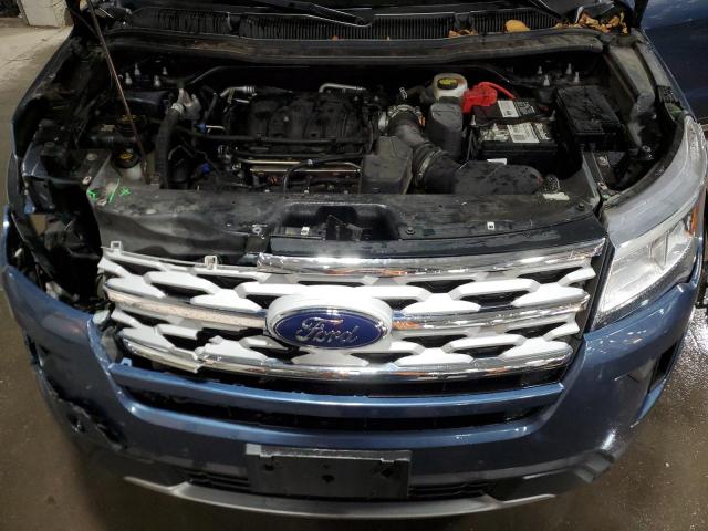 1FM5K8D82JGC68020 - 2018 FORD EXPLORER XLT BLUE photo 12