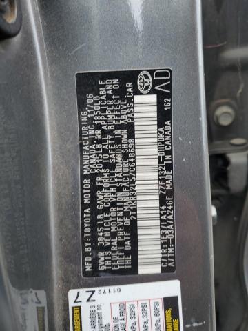 2T1KR32E57C648698 - 2007 TOYOTA COROLLA MA XR GRAY photo 12