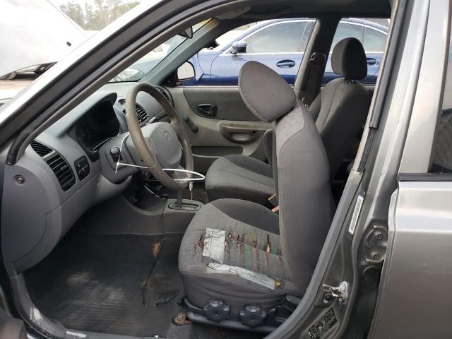 KMHCG45C23U443259 - 2003 HYUNDAI ACCENT GL SILVER photo 7