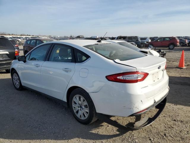 3FA6P0G74DR380142 - 2013 FORD FUSION S WHITE photo 2