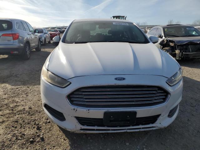 3FA6P0G74DR380142 - 2013 FORD FUSION S WHITE photo 5