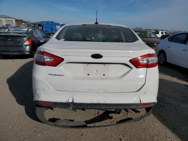 3FA6P0G74DR380142 - 2013 FORD FUSION S WHITE photo 6