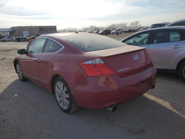 1HGCS2B89AA009573 - 2010 HONDA ACCORD EXL RED photo 2