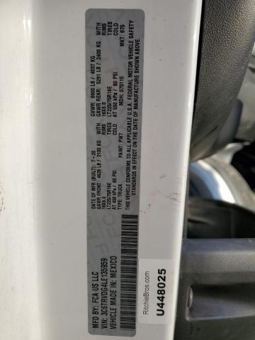 3C6TRVDG4LE135959 - 2020 RAM PROMASTER 2500 HIGH თეთრი ფოტო 13