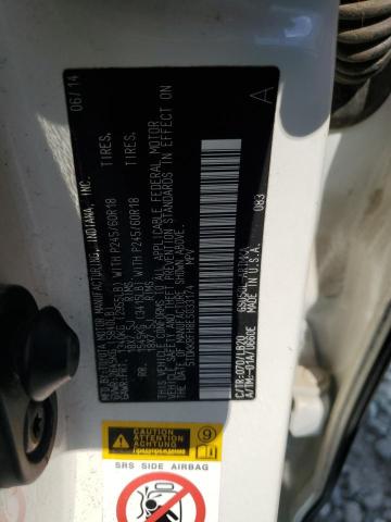 5TDKKRFH8ES033174 - 2014 TOYOTA HIGHLANDER XLE Սպիտակ լուսանկար 13