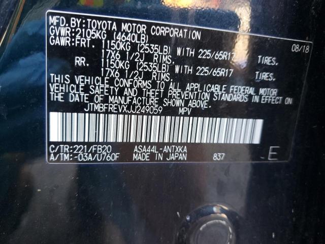 JTMBFREVXJJ249059 - 2018 TOYOTA RAV4 LE CHARCOAL photo 13