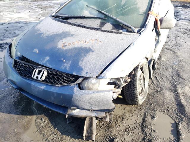 2HGFG11249H005966 - 2009 HONDA CIVIC DX BLUE photo 12