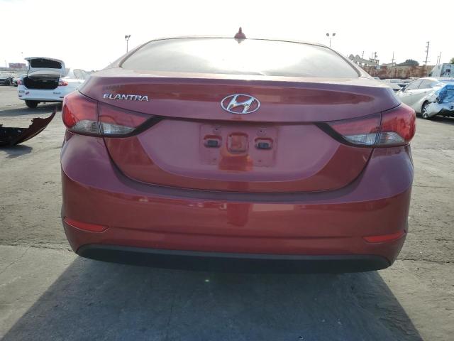 5NPDH4AE7GH746647 - 2016 HYUNDAI ELANTRA SE RED photo 6