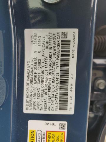 2HGFE4F82SH344168 - 2025 HONDA CIVIC SPORT BLUE photo 12
