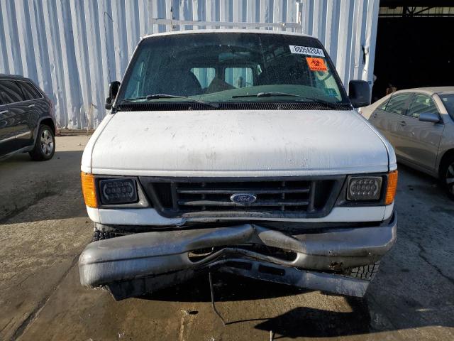 1FTNE14W27DB11678 - 2007 FORD ECONOLINE E150 VAN WHITE photo 5