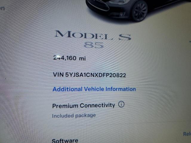 5YJSA1CNXDFP20822 - 2013 TESLA MODEL S BLACK photo 9