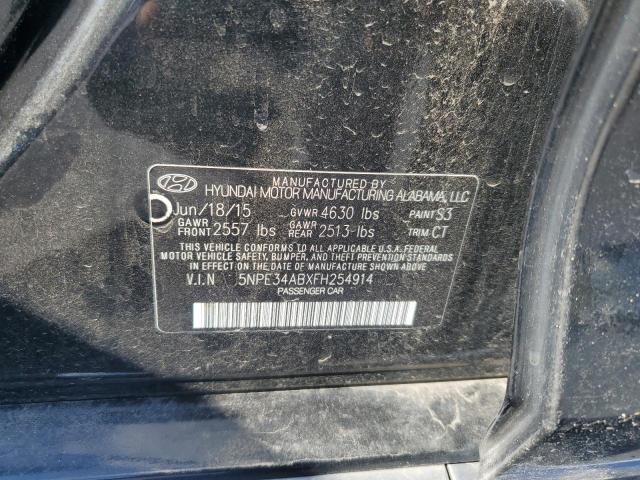 5NPE34ABXFH254914 - 2015 HYUNDAI SONATA SPORT BLACK photo 12
