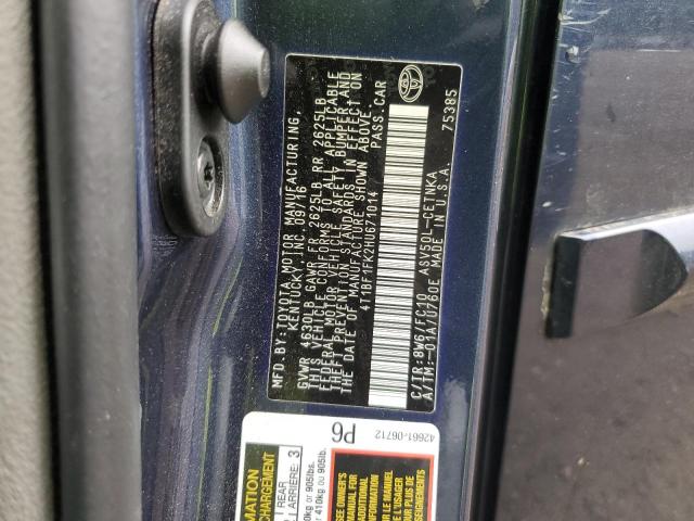 4T1BF1FK2HU671014 - 2017 TOYOTA CAMRY LE 蓝色 照片 12