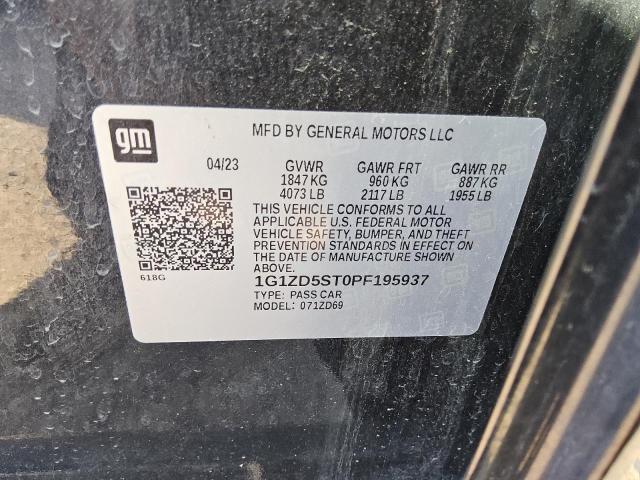 1G1ZD5ST0PF195937 - 2023 CHEVROLET MALIBU LT Қара фото 12