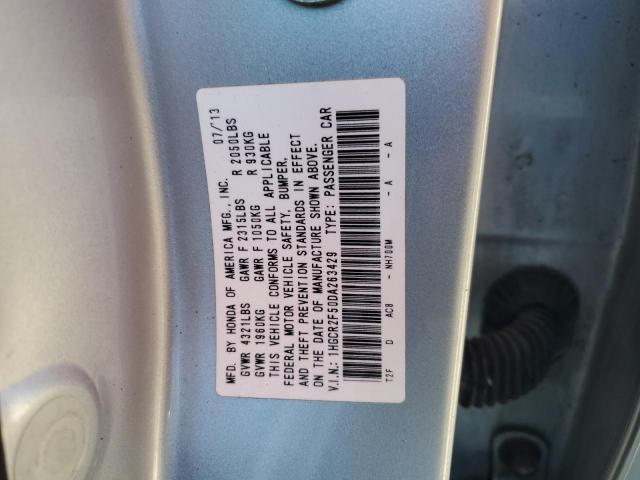 1HGCR2F50DA263429 - 2013 HONDA ACCORD SPORT SILVER photo 12