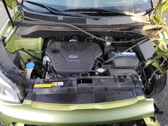 KNDJN2A25F7800276 - 2015 KIA SOUL GREEN photo 11