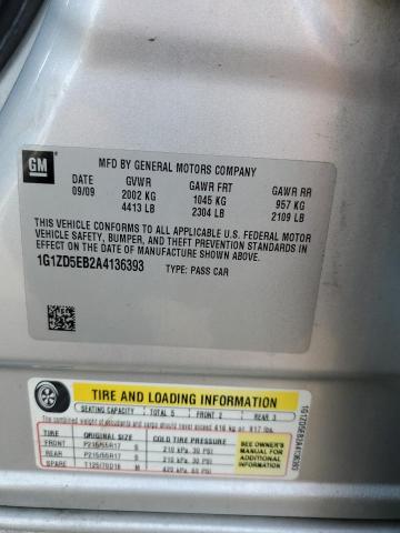 1G1ZD5EB2A4136393 - 2010 CHEVROLET MALIBU 2LT SILVER photo 12