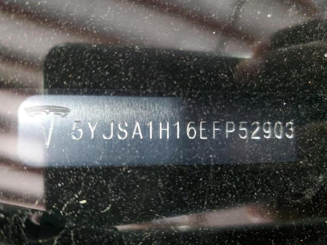 5YJSA1H16EFP52903 - 2014 TESLA MODEL S WHITE photo 12