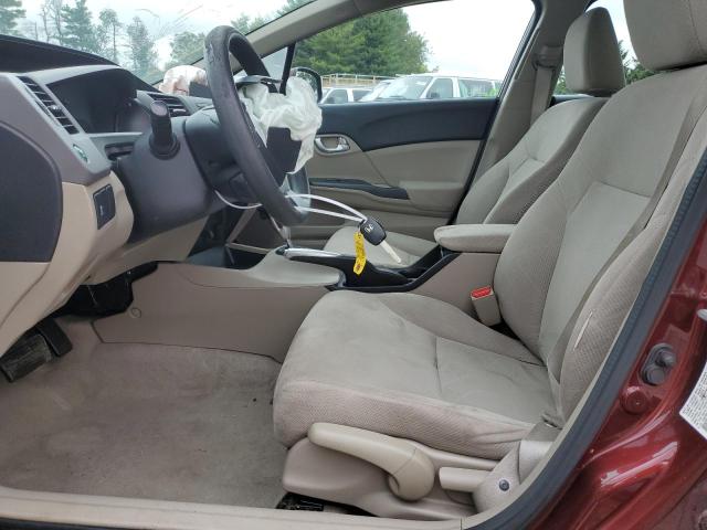 19XFB2F82CE362128 - 2012 HONDA CIVIC EX BURGUNDY photo 7