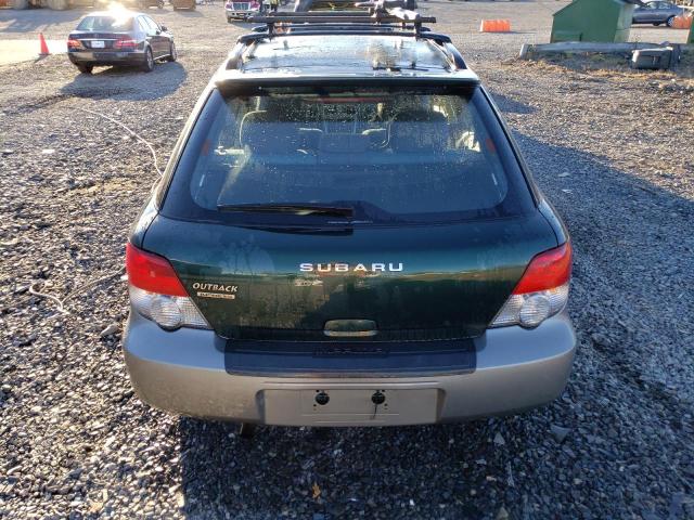 JF1GG68535G813673 - 2005 SUBARU IMPREZA OUTBACK SPORT GREEN photo 6