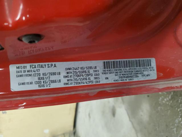 ZFBERFAB8H6G23914 - 2017 RAM PROMASTER RED photo 14