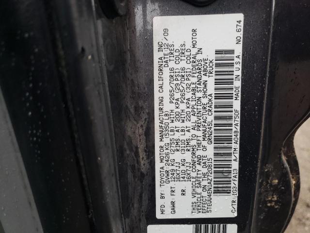 5TEUU4EN1AZ720815 - 2010 TOYOTA TACOMA ACCESS CAB 石墨色 照片 12