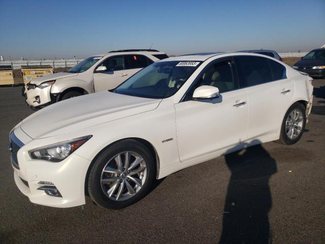 JN1AV7AP6FM790340 - 2015 INFINITI Q50 HYBRID PREMIUM WHITE photo 1