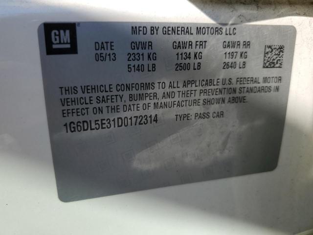 1G6DL5E31D0172314 - 2013 CADILLAC CTS PERFORMANCE COLLECTION Бежевый фото 12