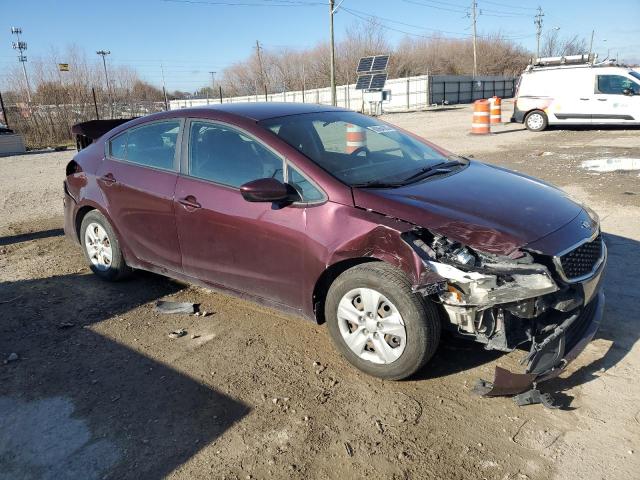 3KPFK4A72HE108761 - 2017 KIA FORTE LX BURGUNDY photo 4