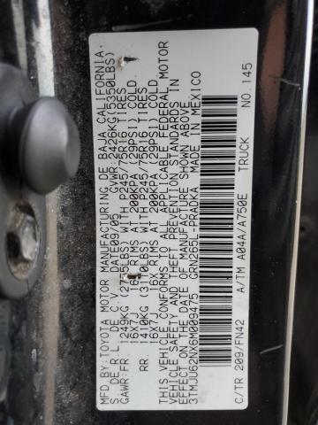 3TMJU62NX6M009475 - 2006 TOYOTA TACOMA DOUBLE CAB PRERUNNER BLACK photo 12