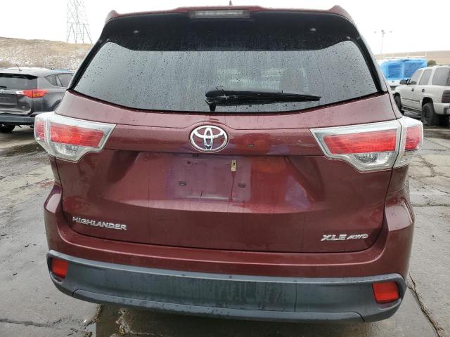 5TDJKRFH4FS124407 - 2015 TOYOTA HIGHLANDER XLE MAROON photo 6