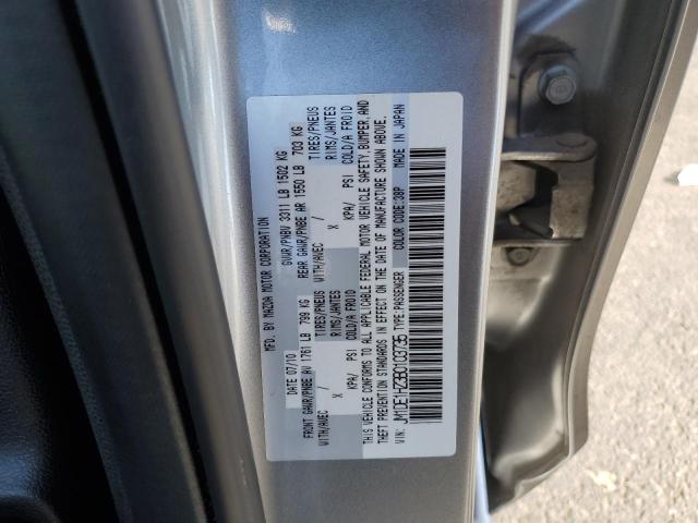 JM1DE1HZ3B0103735 - 2011 MAZDA MAZDA2 SILVER photo 12