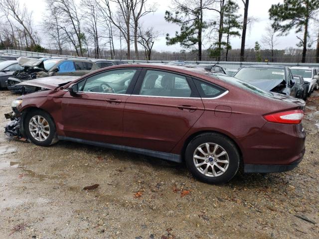 3FA6P0G79FR157873 - 2015 FORD FUSION S BURGUNDY photo 2