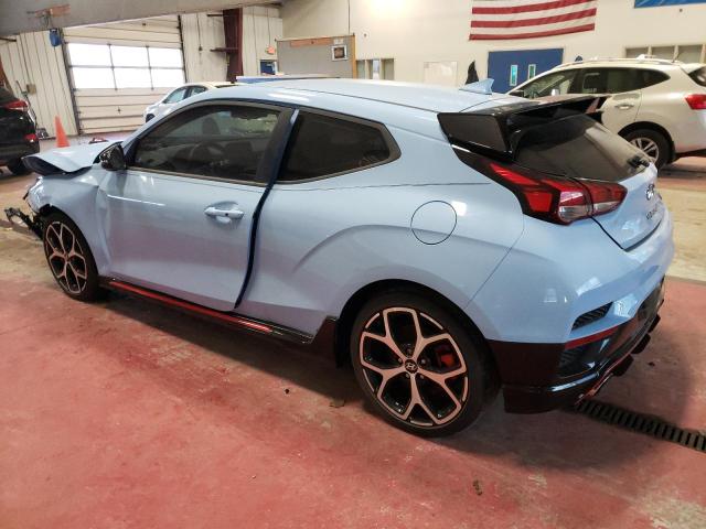 KMHT36AH9LU005234 - 2020 HYUNDAI VELOSTER N BLUE photo 2