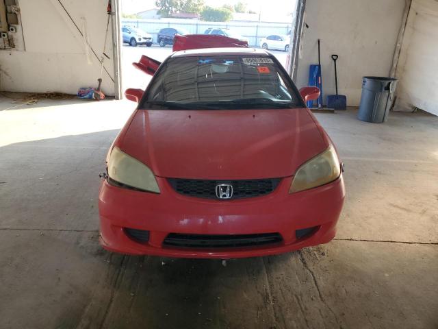 1HGEM22965L000609 - 2005 HONDA CIVIC EX RED photo 5