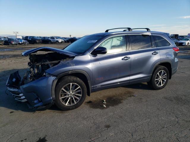 5TDJGRFH9JS048774 - 2018 TOYOTA HIGHLANDER HYBRID BLUE photo 1