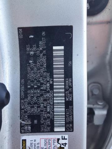 JTEDP21A140023823 - 2004 TOYOTA HIGHLANDER BASE Silber Foto 13