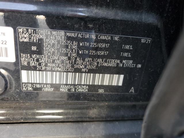 2T3P1RFV8MW232303 - 2021 TOYOTA RAV4 XLE Qara foto 13